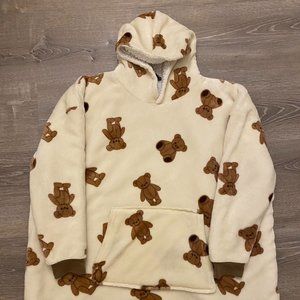 Teddy Bear Hoodie Blanket Sweatshirt Sherpa